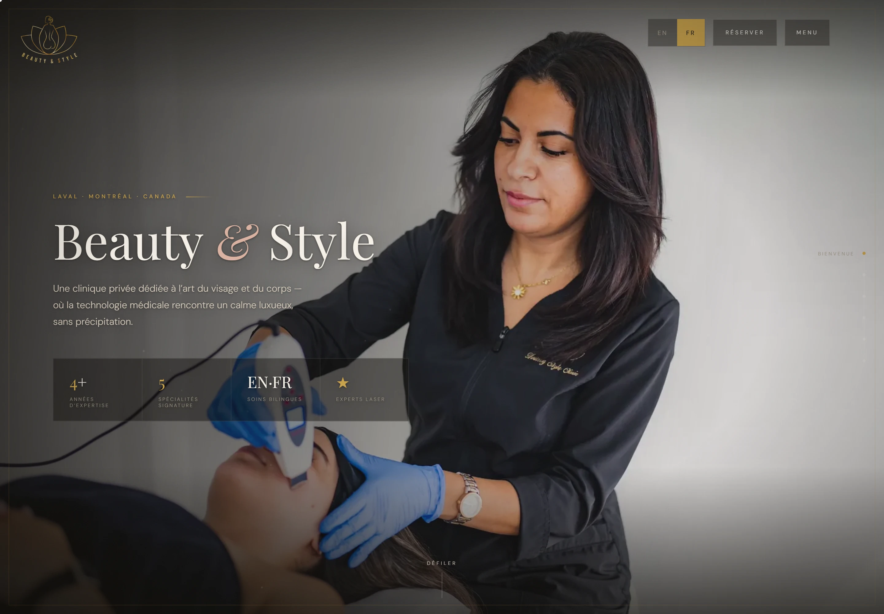 Beauty Style Clinic, site web construit par Juvence